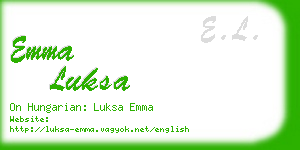 emma luksa business card